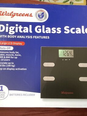 Walgreens digital glass scale NEW